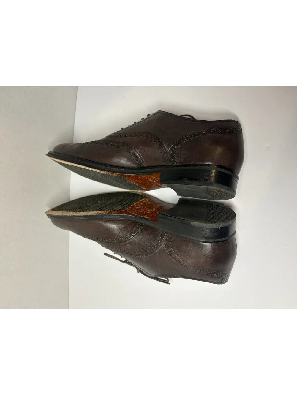 Cole Haan Men's Brown Leather Wingtip Brogue Oxford Dress Shoes US 10 M